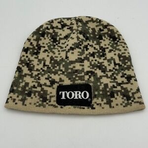 Toro Beanie Hat Digital Camo Central Turf & Irrigation Supply Knit Cap Tan Mens